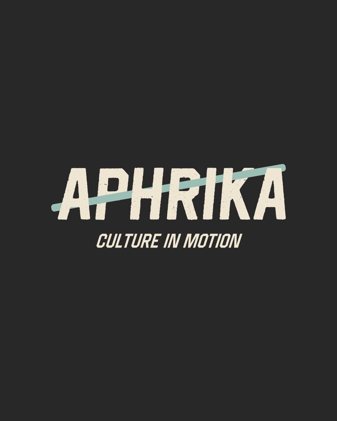 Aphrika wordmark and slogan