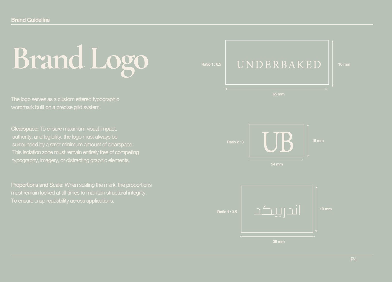 Underbaked brand guidelines, page 5