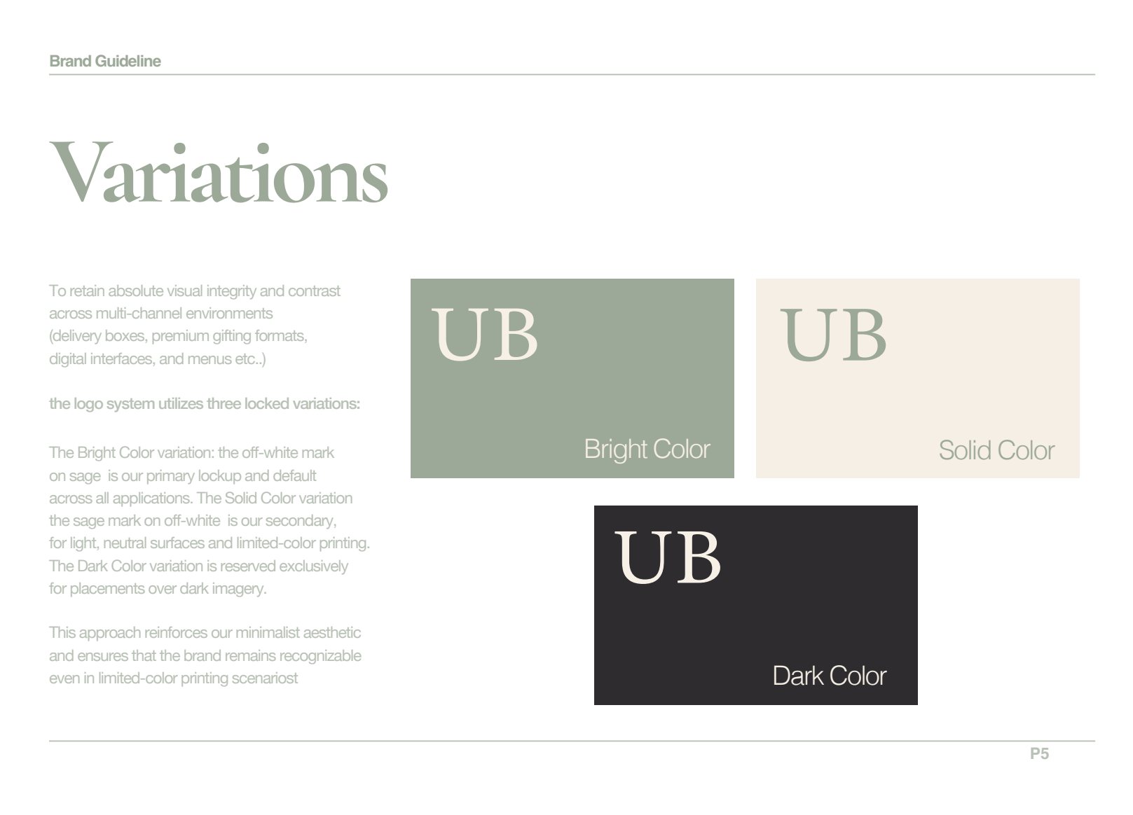 Underbaked brand guidelines, page 6